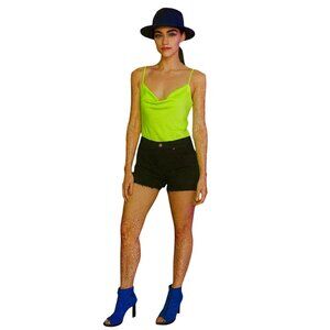 Bar III 7M Dillanf Suede Fabric Upper Ankle Zip Up Boot Blue